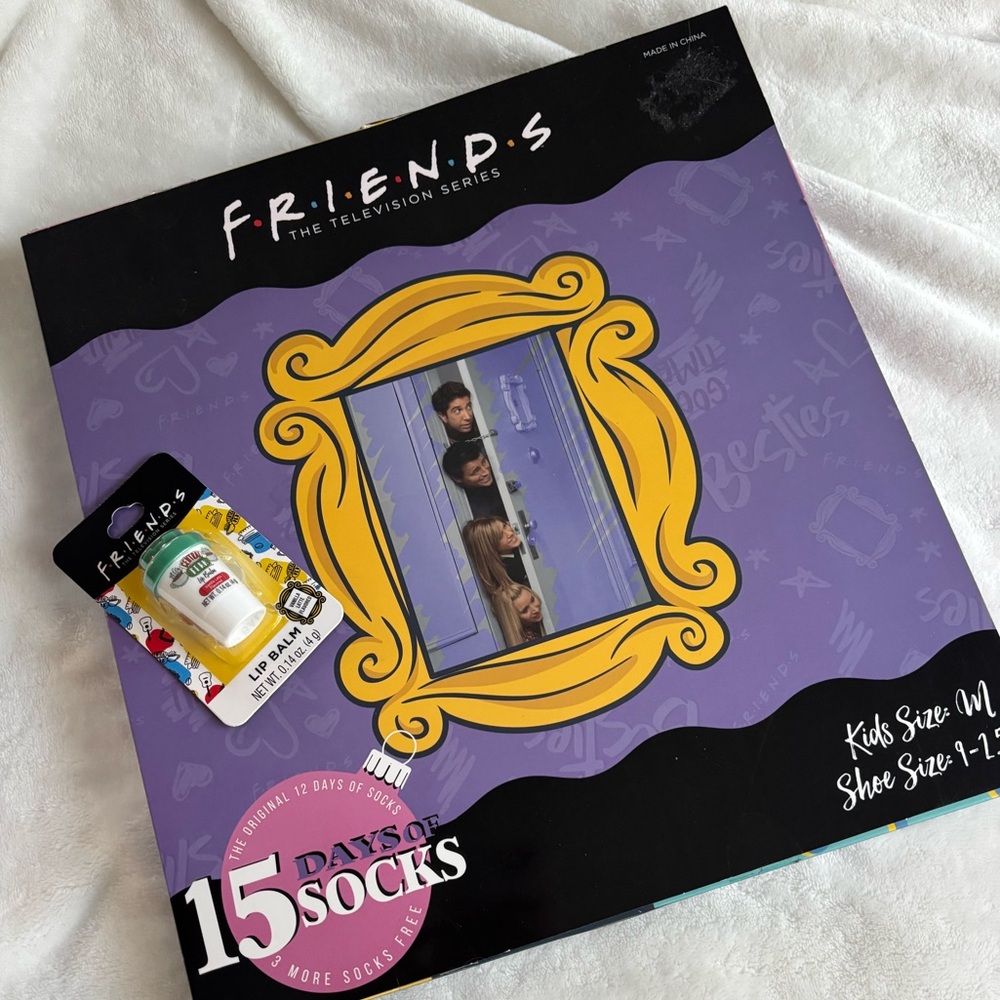 Advent Calendar, FRIENDS Kids Socks Set with Lip Balm